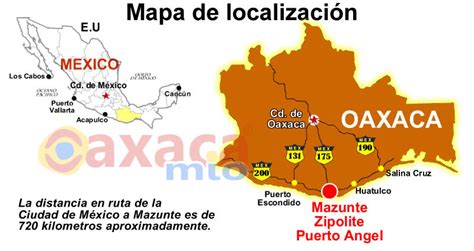 Como llegar Mapas y rutas Mazunte, Zipolite y Puerto ...