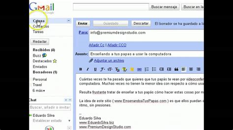 Cómo mandar o enviar un correo electrónico con Gmail   YouTube