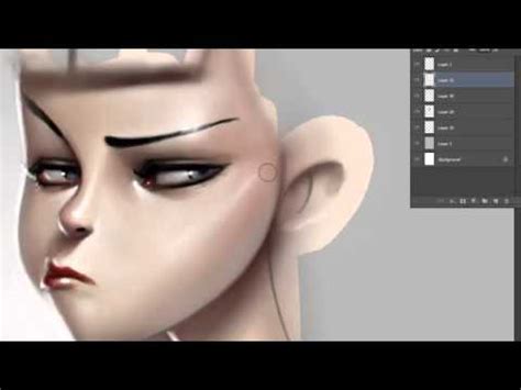 Como pintar con Photoshop una Cara de Mujer Paso 03   YouTube