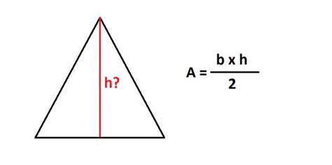 Cómo saber la altura de un triángulo usando el área