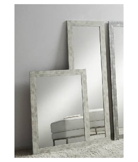 Comprar Espejo decorativo madera decapado blanco, dos medidas.