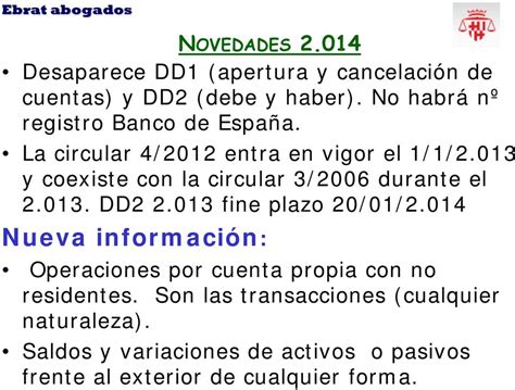 Comunicaciones al Banco de España para ETE.DGCI y PDF