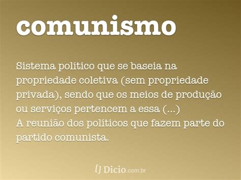 Comunismo   Dicio, Dicionário Online de Português