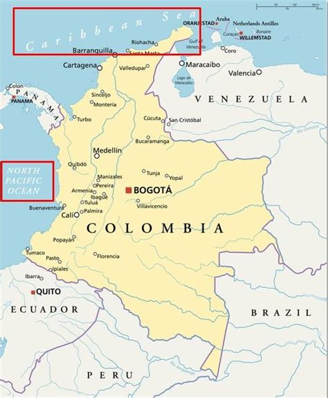 Con cuántos mares limita Colombia