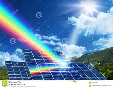Concepto De Energía Solar De La Energía Renovable Imagen ...