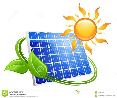 Concepto De Energía Solar Del Eco Ilustración del Vector ...