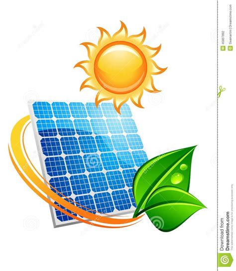 Concepto De Energía Solar Sostenible Ilustración del ...
