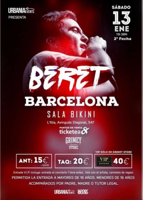 Concierto de Beret en Barcelona. Comprar Entradas.