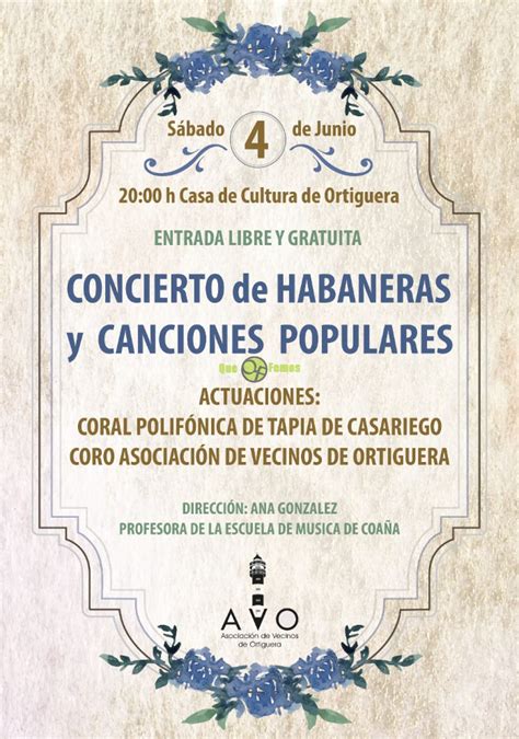 Concierto de habaneras y canciones populares en Ortiguera