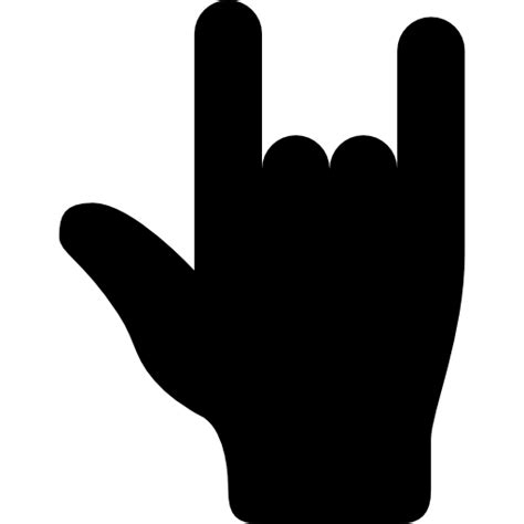Concierto de Heavy Metal   Iconos gratis de gestos