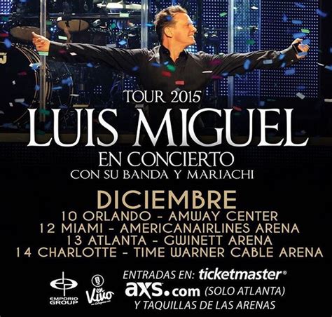 Concierto de Luis Miguel en Charlotte , Estados Unidos, 14 ...