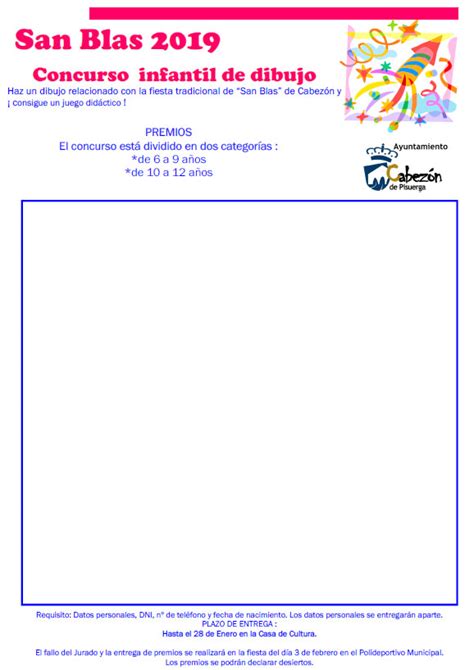 Concurso Infantil de Dibujo San Blas 2019 | Cabezón de ...