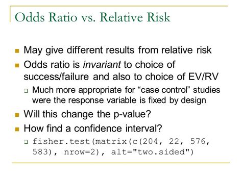 Confidence Interval for Relative Risk ppt video online ...