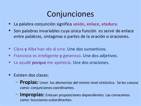 Conjunciones, preposiciones y adverbios