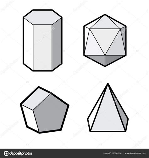 conjunto de figuras geométricas 3d básicas. Vector de ...