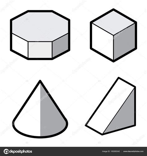 conjunto de figuras geométricas 3d básicas. Vector de ...