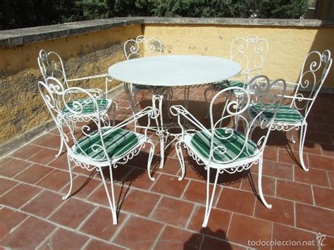 conjunto de mesa y sillas de forja para jardín   Comprar ...