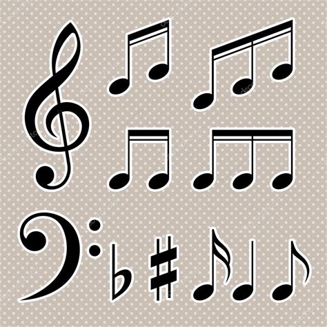 Conjunto de notas musicales — Vector de stock #52823211