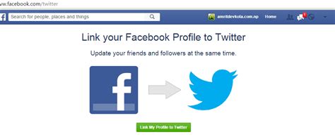 Connect Facebook Page To Twitter   Time and Update