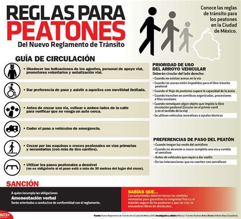 Conoce las reglas de tránsito para los peatones en la ...