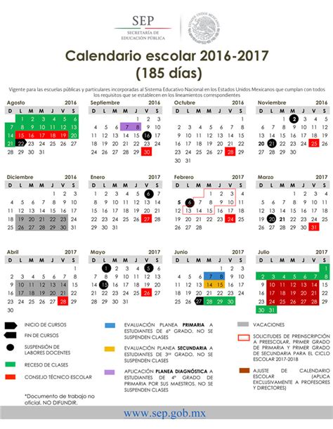 Conoce los dos calendarios escolares 2016 2017 de la SEP ...