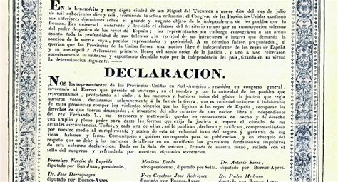 CONSTITUCION WEB: Acta de Independencia Argentina  texto ...
