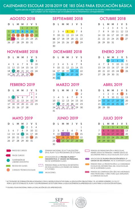 Consulta el Calendario Escolar para el Ciclo Escolar 2018 ...