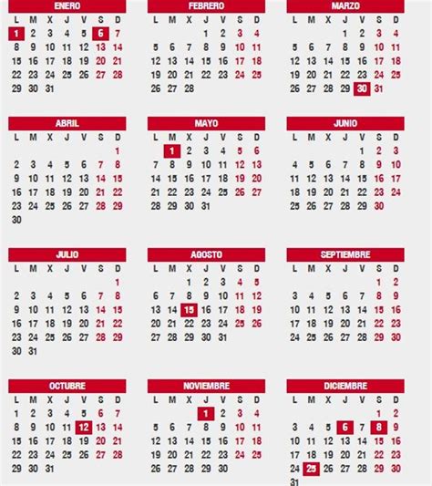 Consulta el calendario laboral 2018: festivos por ciudad ...