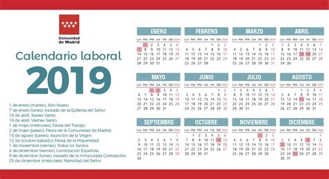 Consulta el calendario laboral 2019: macropuentes en mayo ...