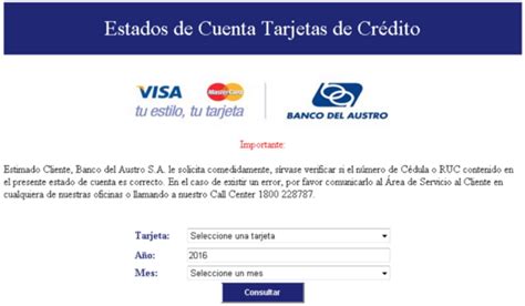 Consultar Estado De Cuenta De Tarjeta De Credito Banco De ...