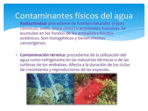 Contaminantes del agua