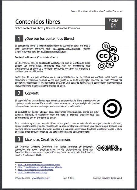 Contenidos libres: las licencias Creative Commons | Esfera TIC