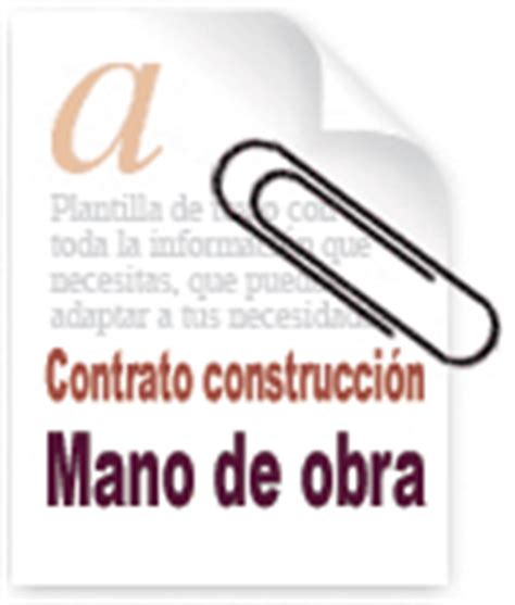 Contrato de construcción  mano de obra  / Construcción ...