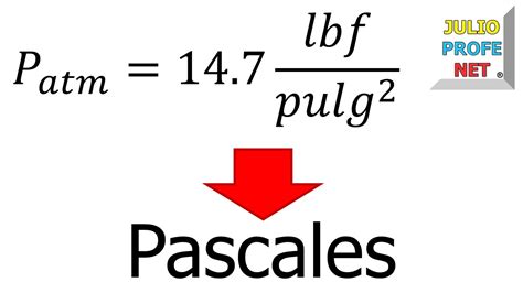 CONVERSIÓN DE UNIDADES DE PRESIÓN: Lbf/pulg² → Pascales ...