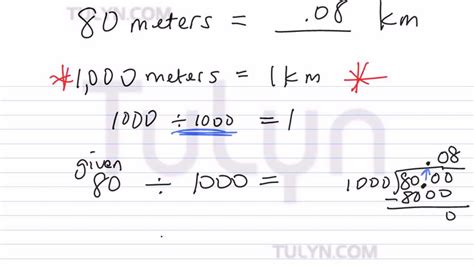 Conversion of Metric Units: Meters to Kilometers with ...