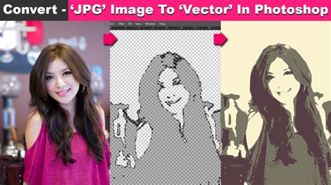 Convert JPG image to Vector in Photoshop CC Tutorial YouTube