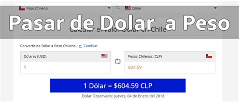 Convertidor de Monedas de Dólares a Pesos Chilenos
