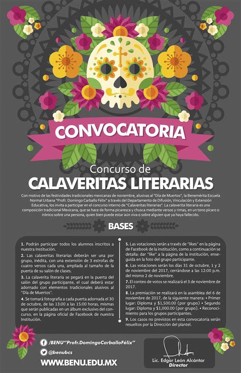 Convocatoria Concurso de Calaveritas Literarias ...
