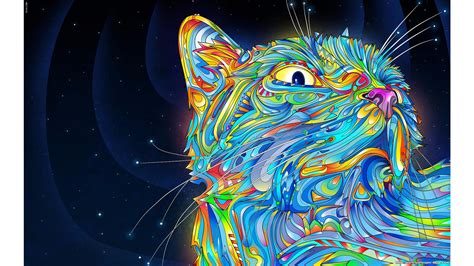 Cool Cat Abstract 4K Wallpaper | Free 4K Wallpaper