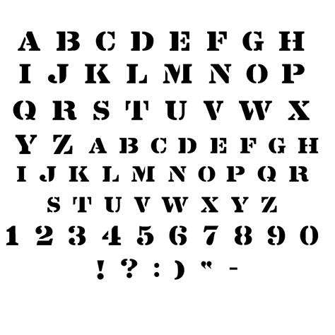 Cool Letter Stencils Stencil font alphabet | DIY Ideas ...