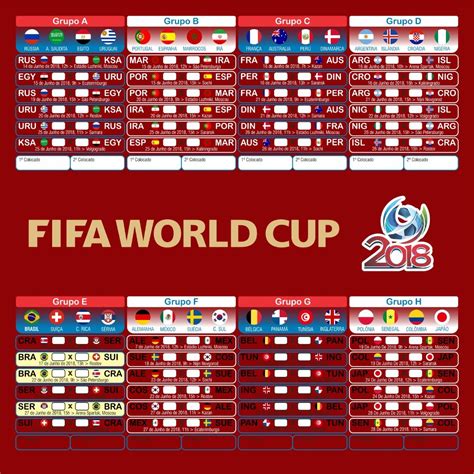 Copa Do Mundo   Rússia 2018   Tabela De Jogos   R$ 14,90 ...