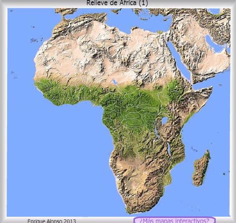 Copia de  Africa físico. Mapa relieve.    ThingLink