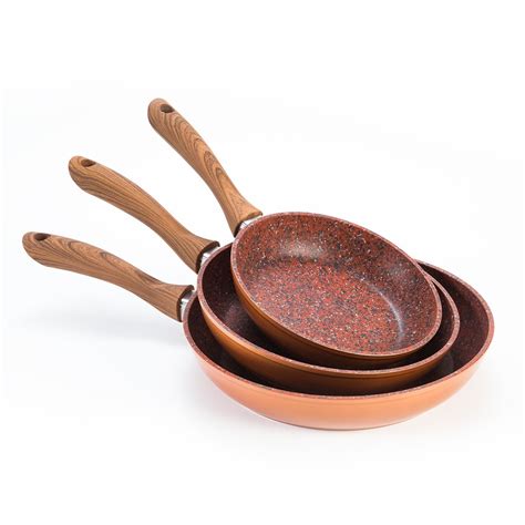 Copper Stone Pans: 3 Non Stick Durable Pans And Lid
