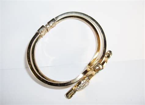 Coro Corocraft Deco Rhinestone Bangle Bracelet, Vintage ...