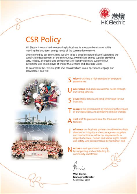 Corporate Social Responsibility Policy   HK Electric ...