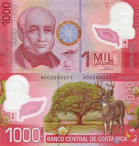 Costa Rica 1,000 Colones | World Banknotes | Pinterest ...