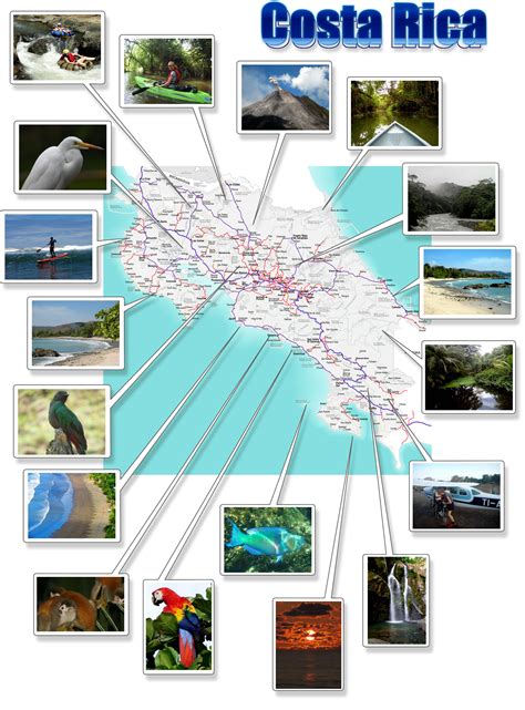 Costa Rica  free printable map download