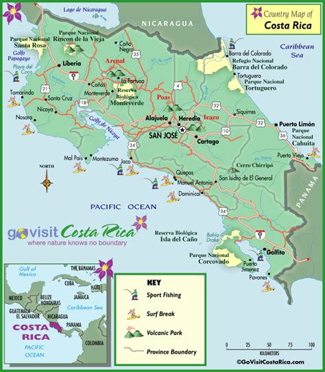 Costa Rica Map, Costa Rica   Go Visit Costa Rica