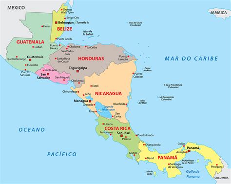 Costa Rica Map   Political Costa Rica map outline/blank