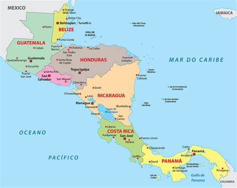 Costa Rica Map Political Costa Rica map outline/blank